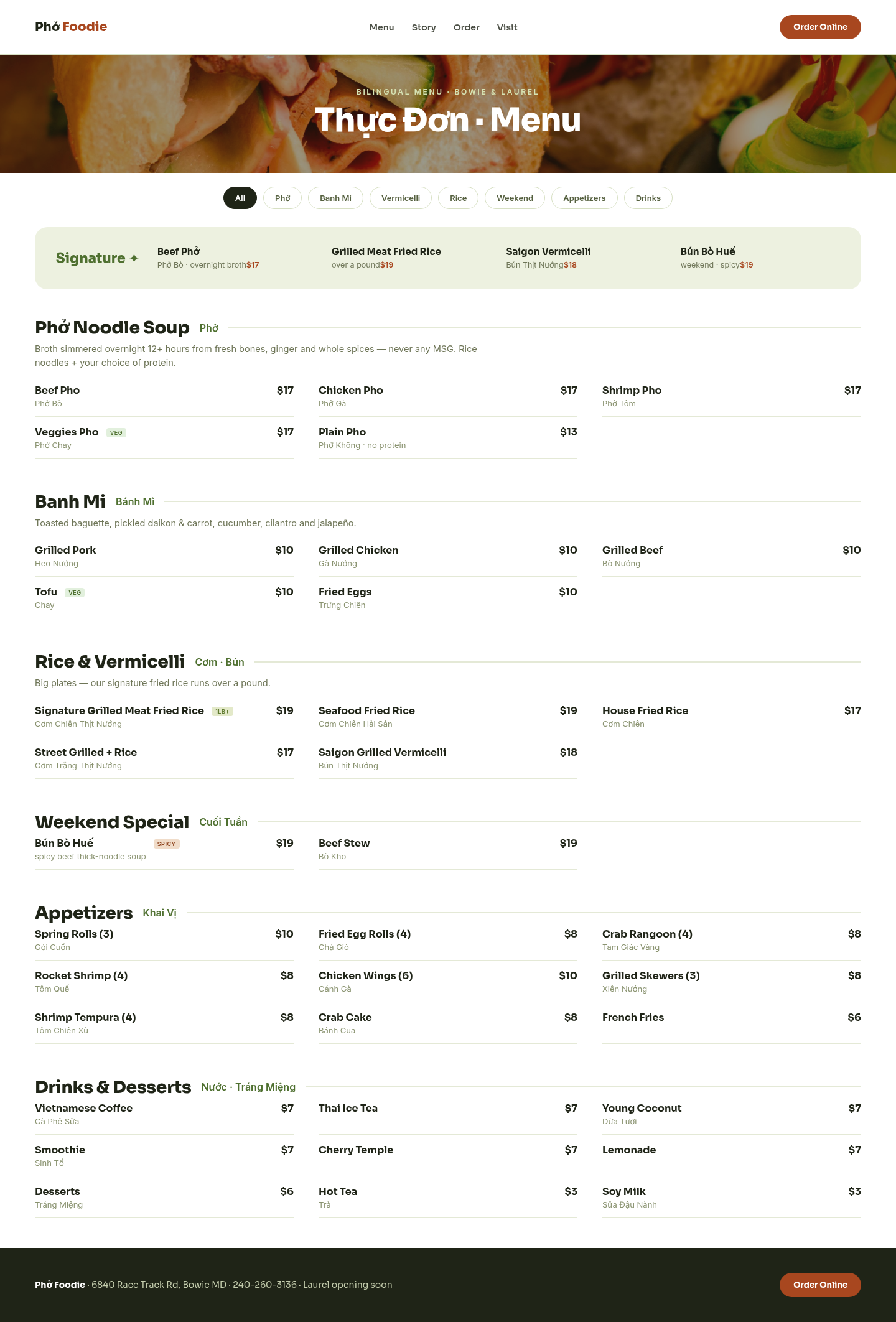 Bento Grid — Menu — Menu