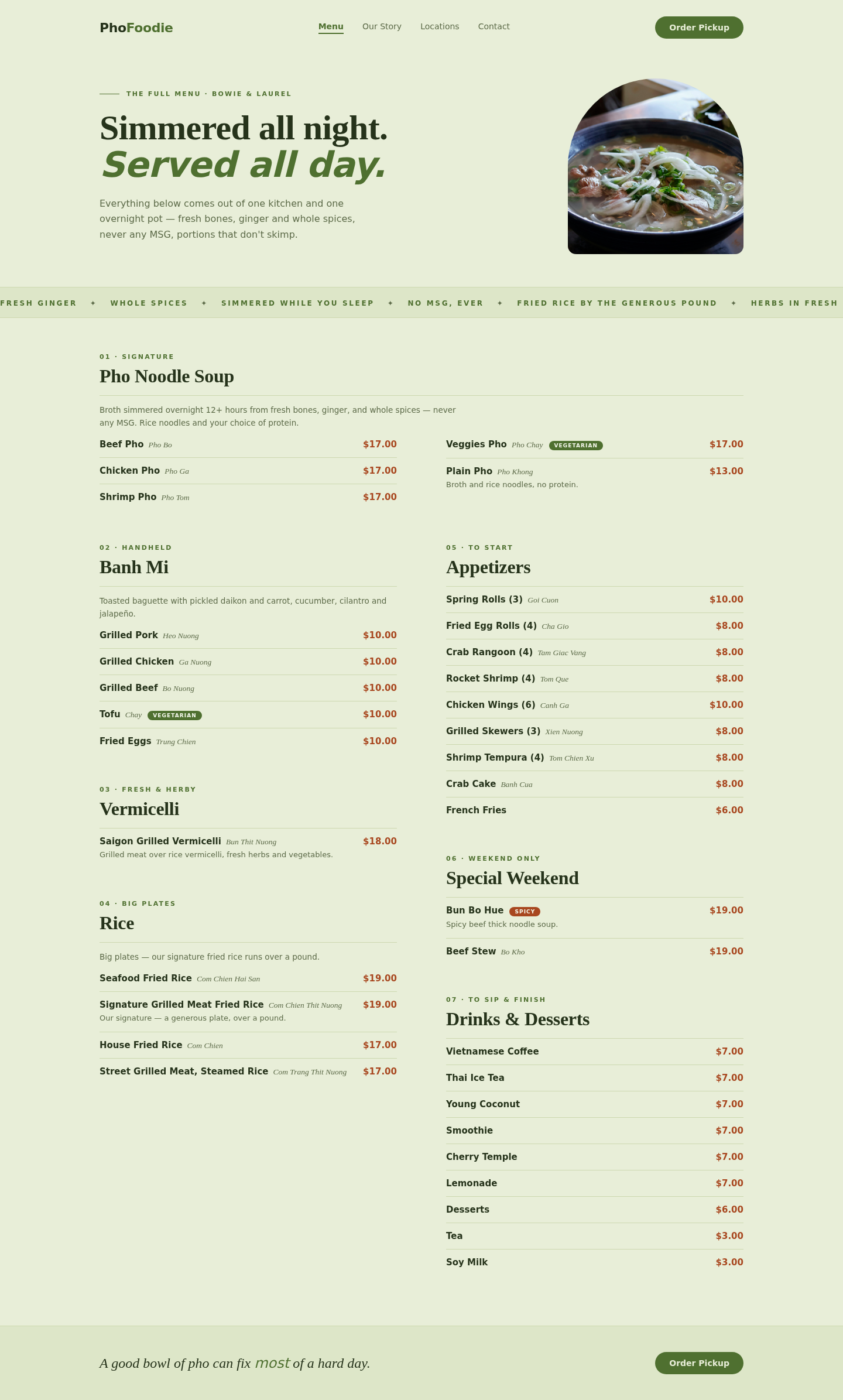 Herb Garden — Menu — Menu