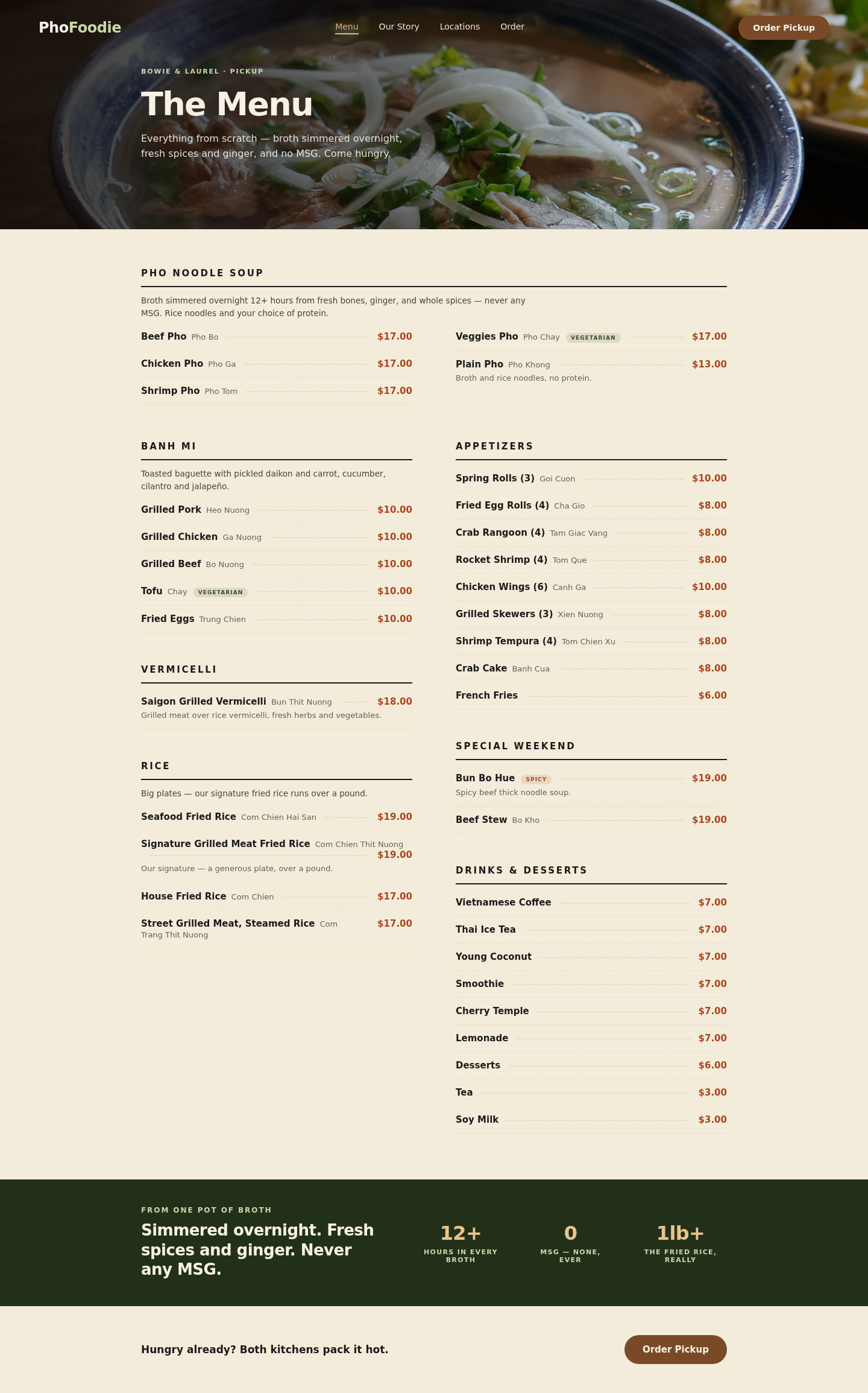 Full-Bleed Photo Hero — Menu — Menu